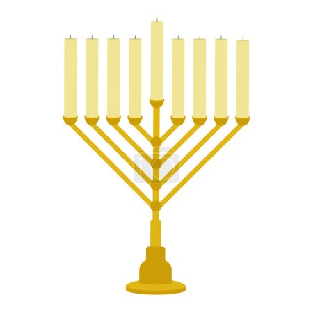 Ilustración vectorial de la fiesta judía Hanukkah. Ilustración Menorah