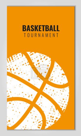 Vector illustration about basketball tournament, match, game. Use as advertising, invitation, banner, poster