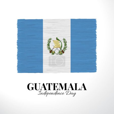 Ilustración de Vector Illustration of Guatemala Independence Day (en inglés). Fondo con bandera - Imagen libre de derechos