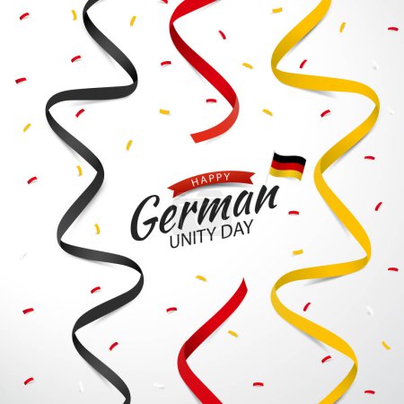 Illustration for Vector Illustration of German Unity Day. Ribbon - Royalty Free Image