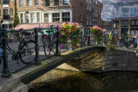Foto de La ciudad de Amsterdam, los Países Bajos - Imagen libre de derechos