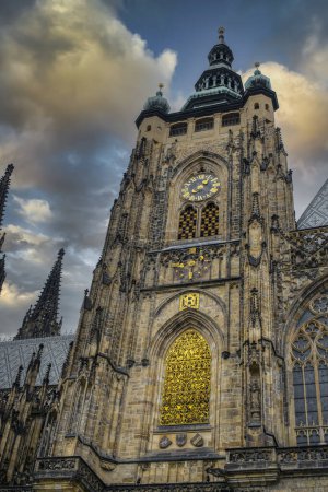 Photo for The Cathedral of Saint Vitus is a temple dedicated to Catholic worship located in the city of Prague - Royalty Free Image