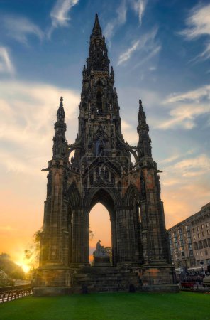 Photo for Scott Monument in the city of Edinburgh - Royalty Free Image