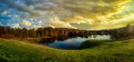 Photo for Tarn Hows near Hawkshead Lake District National Park England uk on a beautiful day. - Royalty Free Image