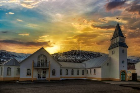 Photo for Lafsfjrur is a village located in northwest Iceland, located at the mouth of the Eyjafjrur fjord - Royalty Free Image