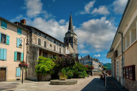 Photo for Church of Sant Girons - France - Saint-Girons is a French commune located in the Arige department, in the Occitanie region - Royalty Free Image