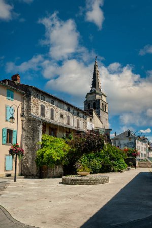 Photo for Church of Sant Girons - France - Saint-Girons is a French commune located in the Arige department, in the Occitanie region - Royalty Free Image
