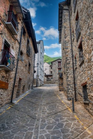 Photo for Torla-Ordesa is a Spanish town and municipality in Sobrarbe, province of Huesca, Aragon. - Royalty Free Image