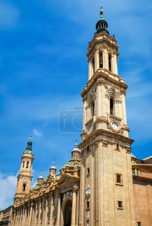 Photo for The Cathedral-Basilica of Our Lady of Pilar is a Roman Catholic church in the city of Zaragoza, Aragon. Spain - Royalty Free Image