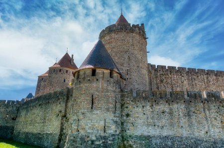 Carcassonne, a hilltop city in the Languedoc area of southern France, is famous for its medieval citadel.
