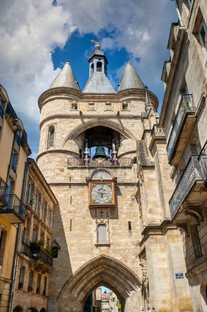 Photo for Cailhau Gate, Monument from 1495 that resembles a castle and was the main entrance to the city of Bordeaux - Royalty Free Image