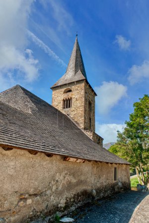 église Sainte Anne de castillon de larboust, France. _