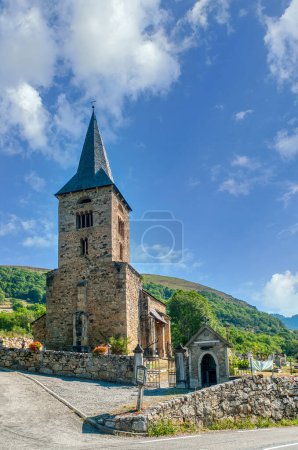 église Sainte Anne de castillon de larboust, France. _