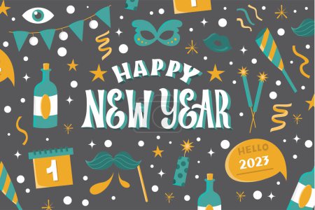 Photo for Happy new year 2023 colettion - Royalty Free Image