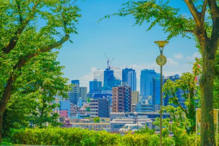 Photo for The cityscape of Shinjuku Ward and fine weather. Shooting Location: Shinjuku-ku, Tokyo - Royalty Free Image