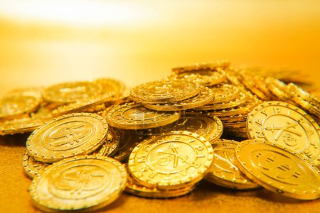 Photo for Image of large amounts of gold coins. Shooting Location: Yokohama-city kanagawa prefecture - Royalty Free Image