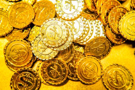 Foto de Imagen de grandes cantidades de monedas de oro. Ubicación del tiroteo: Yokohama-city kanagawa prefecture - Imagen libre de derechos