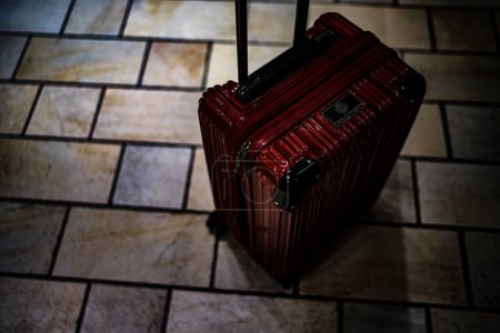 Photo for Image of red suitcase. Shooting Location: Osaka prefecture - Royalty Free Image