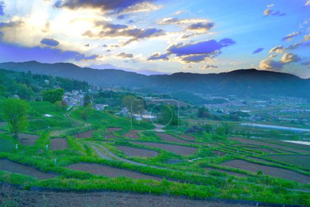 Foto de Campo de arroz abandonado por Uba. Ubicación del disparo: Prefectura de Nagano - Imagen libre de derechos