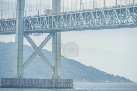 Foto de Puente del estrecho de Akashi. Ubicación del disparo: Akashi City, Prefectura de Hyogo - Imagen libre de derechos
