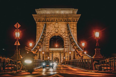 Photo for Secheni Chain Bridge. Shooting Location: Hungary, Budapest - Royalty Free Image