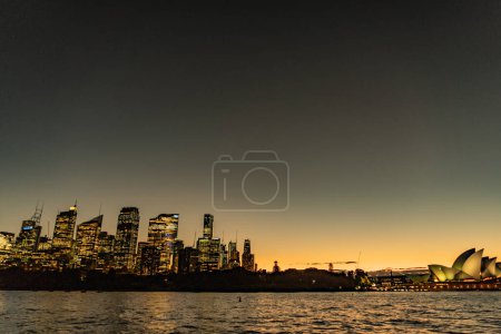 Night view of Sydney Port. Shooting Location: Australia, Sydney