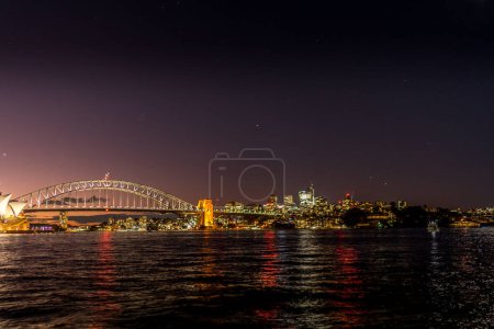 Photo for Sydney night view and star. Shooting Location: Australia, Sydney - Royalty Free Image