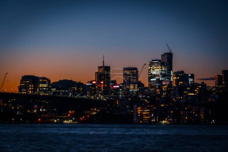 Sydnis Skyline at dusk. Shooting Location: Australia, Sydney