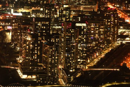 Night city expressway. Shooting Location: Toronto