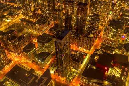 Le contour de la ville au crépuscule. Lieu de tournage : Toronto