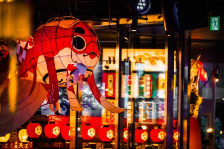 Photo for Fish -shaped lanterns and lanterns. Shooting Location: Shinjuku-ku, Tokyo - Royalty Free Image