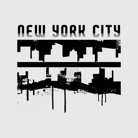 Téléchargez les illustrations : Illustration vectorielle et typographie New york, parfaite pour les t-shirts, sweats à capuche, imprimés, etc.. - en licence libre de droit