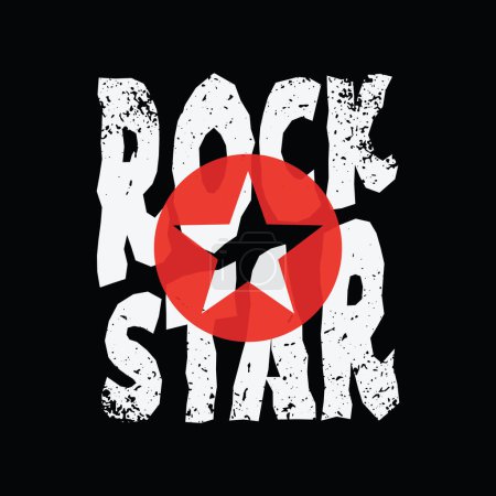 Illustration for Rockstar illustration typography. perfect for t shirt design - Royalty Free Image