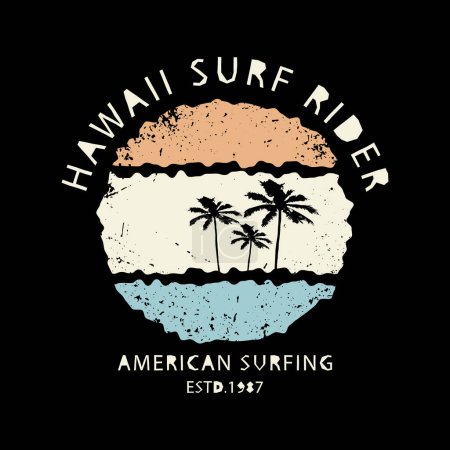 Foto de Tipografía de ilustración de Hawaii para camisetas, carteles, logotipos, pegatinas o artículos de vestir - Imagen libre de derechos