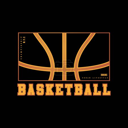 Basketball Illustrationstypografie für T-Shirt, Poster, Logo, Aufkleber oder Bekleidungsartikel