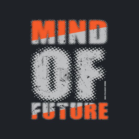 Illustration for Mind of future typography slogan for print t shirt design - Royalty Free Image