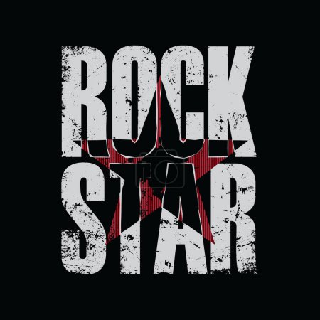 Rock star vector illustration and typography, perfect for t-shirts, hoodies, prints etc.