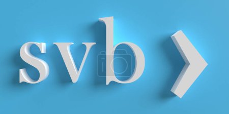 Photo for Svb bank symbol silicon valley bank logo font business banking financial icon technology bankruptcy  usa country service money wealth golden btc economy sign united state of america country stock cash - Royalty Free Image