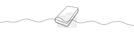 Photo for Continuous one line drawing silhouette of book. The book linear icon. One line drawing background. Vector illustration. Linear book background - Royalty Free Image
