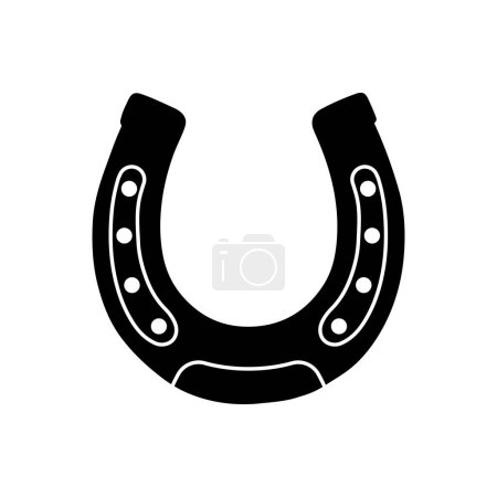 Icono de herradura. Forma de herradura. Símbolo de suerte aislado. Ilustración vectorial.