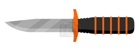 Illustration for Hunting knife. Cute knife isolated on white background. Vector illustration. - Royalty Free Image