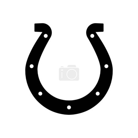 Illustration for Horseshoe icon. Horseshoe shape. Luck symbol isolated. Vector illustration. - Royalty Free Image