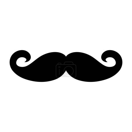 Téléchargez les illustrations : Icône moustache. Silhouettes de moustache. Symbole isolé de moustache. Illustration vectorielle. - en licence libre de droit