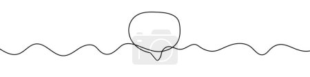 Photo for Continuous line drawing of speech bubble. One line drawing background. Vector illustration. Linear drawing of a speech bubble - Royalty Free Image