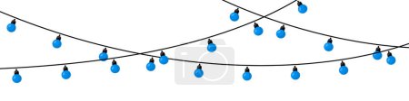 Photo for Garland lamp isolated. Christmas and New Year background. Holiday banner design. Vector illustration. - Royalty Free Image