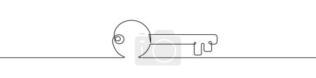 Photo for Key line background. One continuous line drawing of key. Vector illustration. Key line icon. - Royalty Free Image