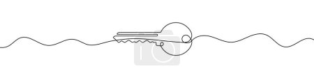 Photo for Key icon in continuous line drawing style. Line art of key icon. Vector illustration. Abstract background - Royalty Free Image