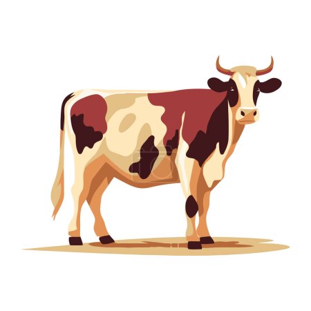 Photo for Beautiful image of a cow. Cute drawing cow. Cow in flat style. Vector illustration - Royalty Free Image