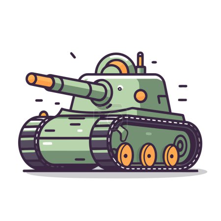 Illustration for Tank logo design. Abstract drawing tank. Cute tank isolated. Vector illustration - Royalty Free Image