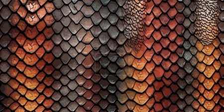 Snake skin texture background. Colored snake skin print. Elegant trendy background. Vector illustration.